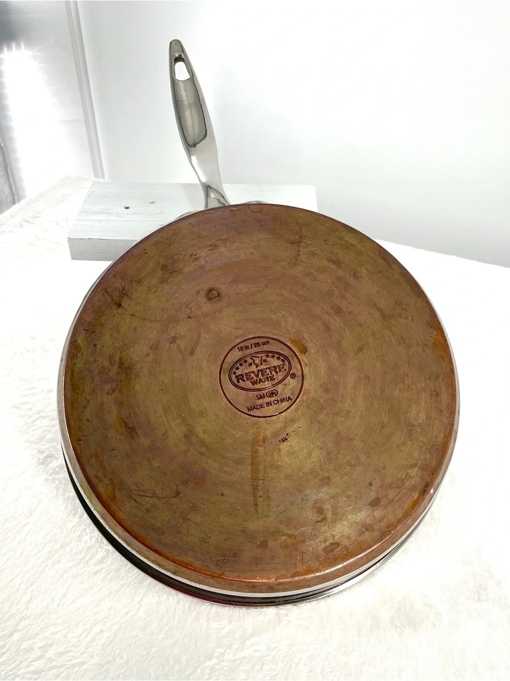 Rare Classic Vintage Revere Ware Copper-bottom 10”  skillet